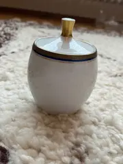 Vorschaubild 4 von Thomas Zuckerdose Porzellan Weiß Klassisch Uni Metallic-Look Deckel
