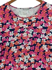 Vorschaubild 3 von Damen T-Shirt Blumenmuster Gr. 44/XXL Casual Mehrfarbig