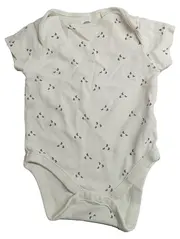 Vorschaubild 1 von Baby Body Kurzarm Gr. 68 Weiß Mondmuster 100% Baumwolle