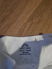 Vorschaubild 3 von Baby Body Kurzarm Gr. 68 Weiß Mondmuster 100% Baumwolle