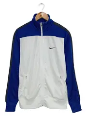 Vorschaubild 1 von Trainingsjacke Herren Gr. L Weiß Blau Sportjacke Polyester