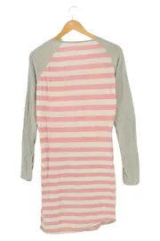 Vorschaubild 2 von Nachthemd Damen 38/M Baumwolle Rosa Grau Gestreift Casual Langarm