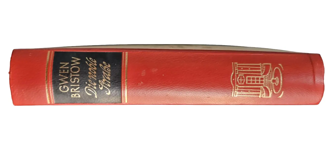 Antiquarisches Buch Roman Die noble Straße Gwen Bristow Vintage Rot