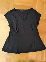 Vorschaubild 2 von Damen Peplum Top V-Ausschnitt Schwarz Gr. XS Elegant