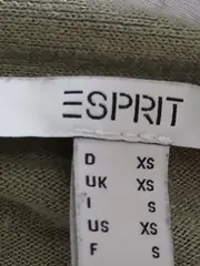 Vorschaubild 6 von Strickjacke Damen Gr. XS Grün Casual Baumwolle Leinen Viskose