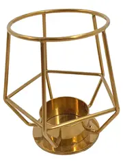 Vorschaubild 1 von Teelichthalter Kerzenhalter Metall Gold Geometrisch Modern 10cm
