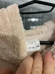 Vorschaubild 2 von Teddy Fleece Kapuzenpullover Kinder Gr. 152 Beige Hoodie