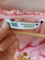 Vorschaubild 4 von Damen Sommerkleid Rosa Rüschen Baumwolle Gr. 38;M
