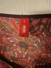 Vorschaubild 7 von Damen Bluse Tunika Ethno Boho Muster Rot Gr. L