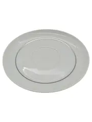 Vorschaubild 1 von Thomas Germany Untertasse Unterteller Porzellan Weiß Silberrand 15 cm