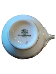 Vorschaubild 4 von Kaffeegedeck 3tlg Porzellan Tasse Untertasse Teller Blumen