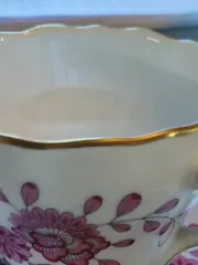 Vorschaubild 3 von Kaffeegedeck 3tlg Porzellan Tasse Untertasse Teller Blumen