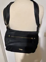 Vorschaubild 3 von Damen Umhängetasche Schwarz Casual Reißverschluss Schultertasche