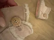 Vorschaubild 3 von Babyschuhe Mädchen Stiefel Gr. 18 Rosa Wildleder Fellbesatz Komfortabel