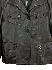 Vorschaubild 5 von Lederjacke Damen Braun L 40 Echtleder Casual Freizeit Herbst Winter