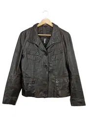 Vorschaubild 1 von Lederjacke Damen Braun L 40 Echtleder Casual Freizeit Herbst Winter