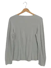 Vorschaubild 2 von Damen Pullover Gr. L Grau Baumwolle Strick Casual