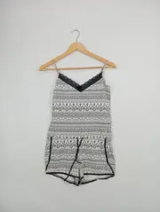 Vorschaubild 2 von Damen Nachthemd Playsuit Ethno Spitze Gr. 38;M Weiß