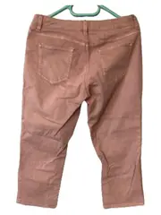 Vorschaubild 2 von Damen Capri Hose Rosa Gr. 38 Baumwolle Casual Stretch