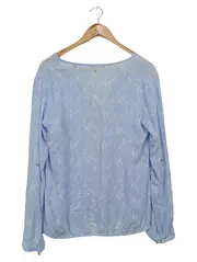 Vorschaubild 2 von Damen Bluse Gr. 36/S Blau Florales Muster Elegant Viskose