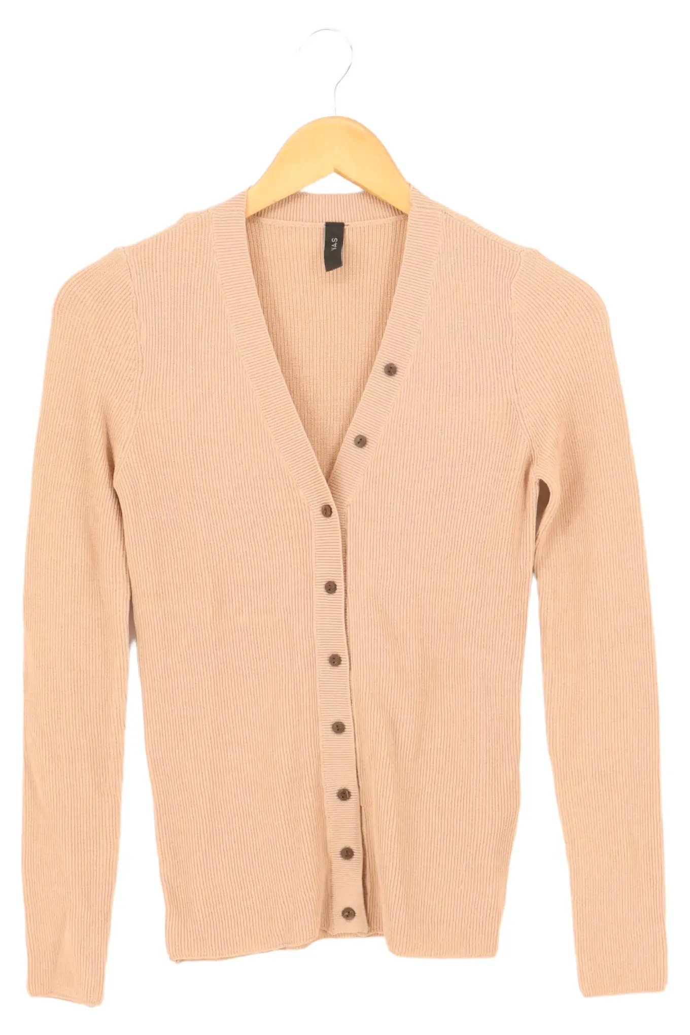 Y.A.S Damen Strickjacke Gr. 36/S Rosa Casual Preppy Rippstrick Cardigan