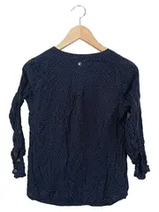 Vorschaubild 2 von Damen Bluse 3/4 Arm Punkte Blau Gr. 36/S Viskose Elegant