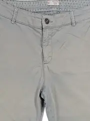 Vorschaubild 2 von Damen Stoffhose Chino Gr. 38 Grau Baumwolle Casual