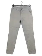 Vorschaubild 1 von Damen Stoffhose Chino Gr. 38 Grau Baumwolle Casual