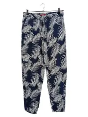 Vorschaubild 1 von Damen Stoffhose Gr. 40 Casual Mehrfarbig Palmenmuster