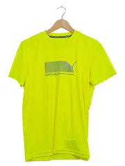 Vorschaubild 1 von Kinder Sport Shirt Gr. 176 Gelb Kurzarm Polyester Logo Print