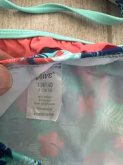 Vorschaubild 5 von Kinder Bikini Mehrfarbig Blumenmuster Rüschen Träger Sommer Gr. 134