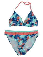 Vorschaubild 1 von Kinder Bikini Mehrfarbig Blumenmuster Rüschen Träger Sommer Gr. 134