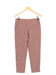 Vorschaubild 1 von Stoffhose Damen Gr. 36 Wolle Kariert Rot Schwarz Business Hose Klassisch