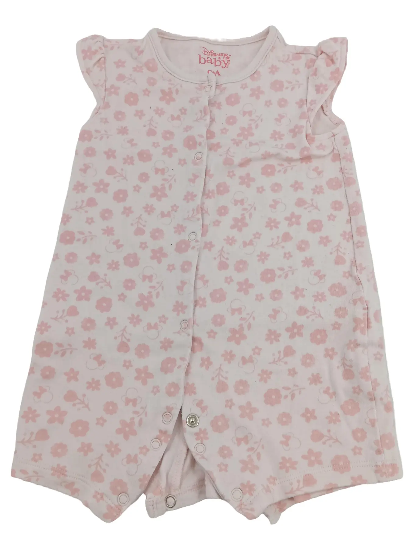 DISNEY BABY Mädchen Baby Body Gr. 68 cm Rosa Blumenmuster