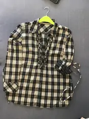 Vorschaubild 3 von TAIFUN Damen Hemdbluse kariert Rüschen Mehrfarbig Gr. 42 Casual