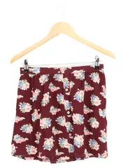 Vorschaubild 1 von Damen Minirock 36/S Rot Blumenmuster Casual Rock