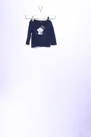 Vorschaubild 1 von Langarmshirt Kinder Gr. 68 Blau Elefant Casual Preppy Baumwolle