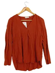 Vorschaubild 1 von Damen Langarmshirt Orange Gr. 38/M Casual Viskose