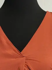 Vorschaubild 2 von Damen Langarmshirt Orange Gr. 38/M Casual Viskose