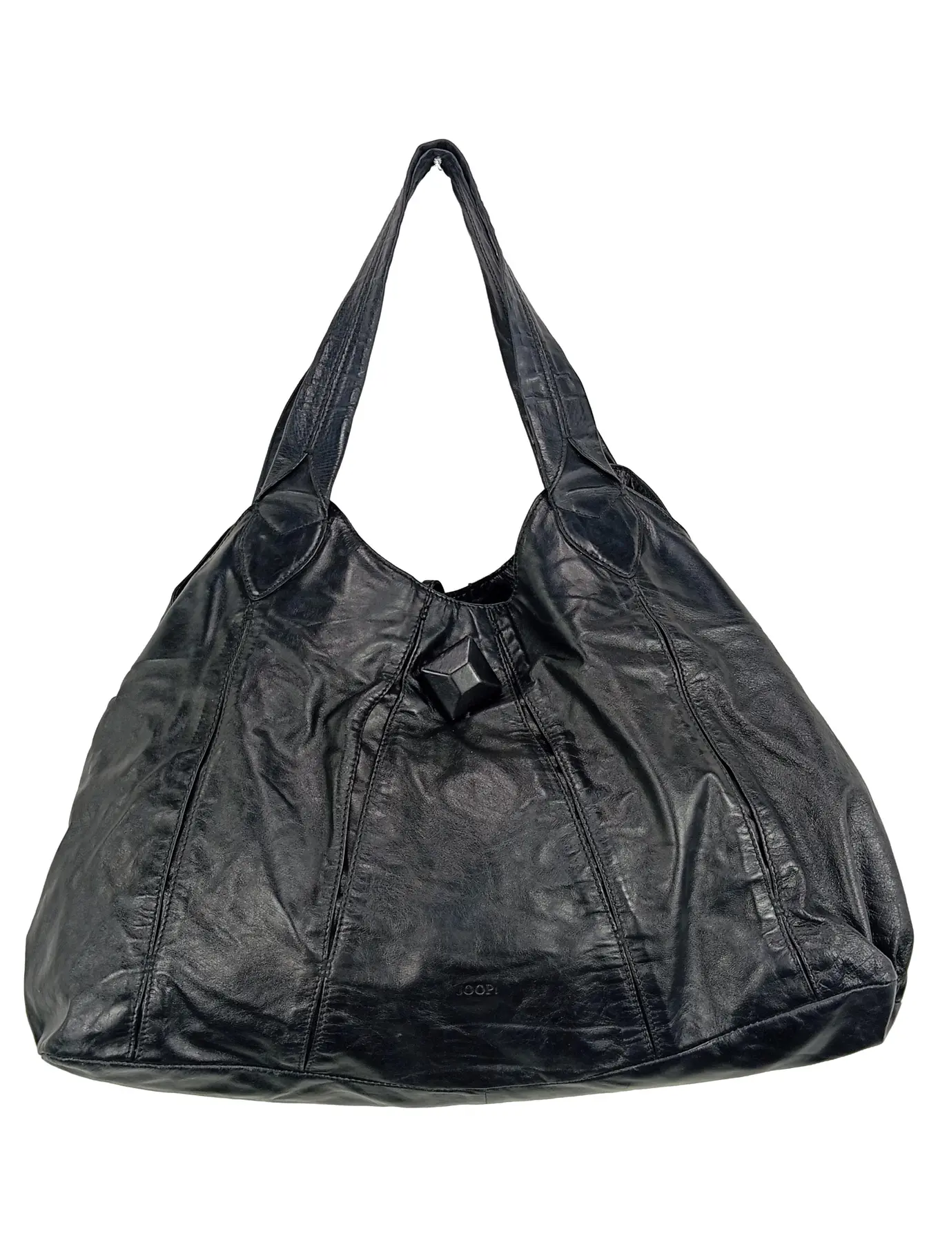 JOOP! Damen Shopper Schwarze Leder Handtasche Casual