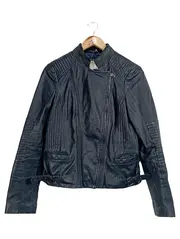Vorschaubild 1 von Damen Lederjacke Bikerjacke Blau Einheitsgröße