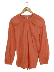 Vorschaubild 1 von Damen Bluse Gr. 38 Orange Strukturmuster Feminin