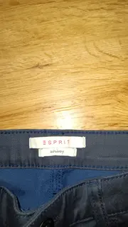 Vorschaubild 4 von Damen Stoffhose Blau Gr. 38 Casual Uni mit Reißverschluss-Details