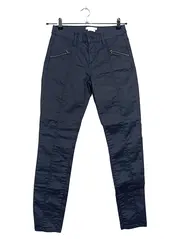 Vorschaubild 1 von Damen Stoffhose Blau Gr. 38 Casual Uni mit Reißverschluss-Details