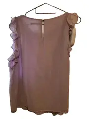 Vorschaubild 2 von Damen Bluse Lila Gr. 40 L Rüschen Ärmellos Elegant