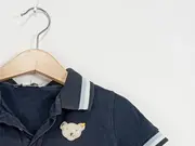 Vorschaubild 2 von Kinder Poloshirt Gr. 104 Dunkelblau Teddybär Logo Baumwolle