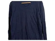 Vorschaubild 2 von Herren Pullover V-Ausschnitt Langarm Gr. M Blau Casual