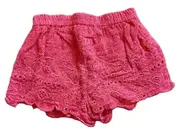Vorschaubild 2 von Mädchen Shorts Gr. 92 Rot Lochstickerei Sommer Kinder