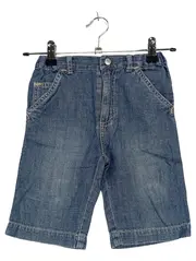 Vorschaubild 1 von Kinder Jeans Shorts Gr. 86 Blau Schriftzug Casual Baumwolle