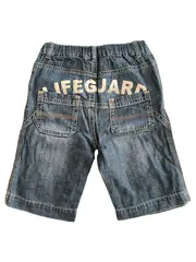 Vorschaubild 2 von Kinder Jeans Shorts Gr. 86 Blau Schriftzug Casual Baumwolle